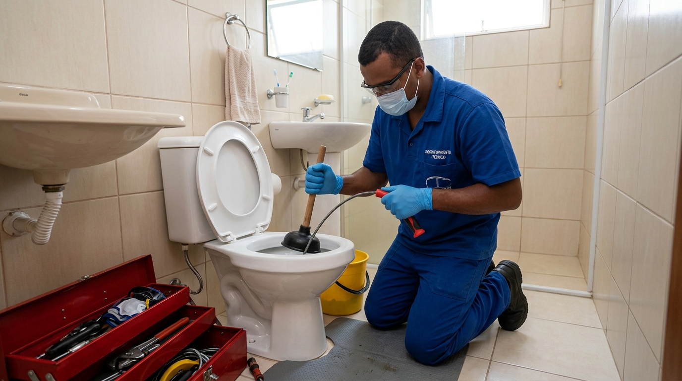Desentupimento de vaso profissional em Osasco-SP